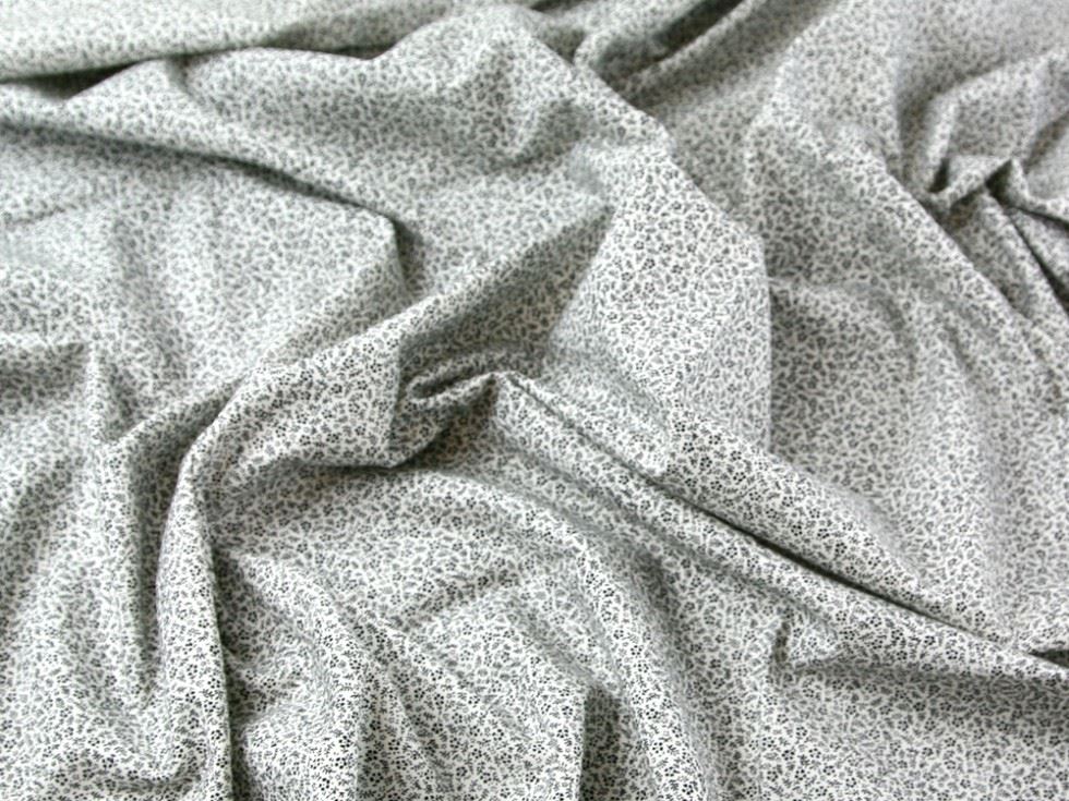 John Louden 100% Cotton Fabric Black on White