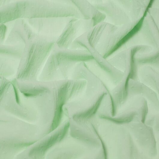 Minerva Core Range Tufted Cotton Swiss Dot Fabric Mint Green