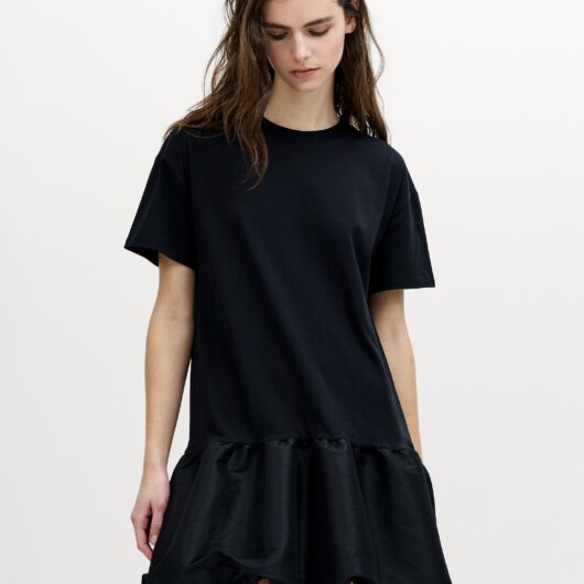 Sivine Black Bubble Hem Mini Dress Black